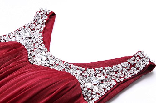 Beauty-Emily Womens Long Mermaid Evening Dresses Beaded Formal Prom Party Cocktail Wedding Guest Gowns Teal Size US6