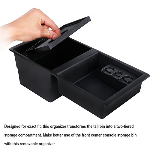 EDBETOS GM Center Console Insert Organizer Tray for Chevrolet Silverado 1500 2500 3500 Tahoe Suburban GMC Yukon Sierra (2014-2018) - GM Vehicles Console Armrest Glove Box - Replaces 22817343