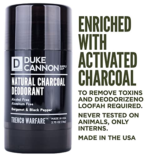Duke Cannon Supply Co. Natural Charcoal Deodorant for Men, 2.75oz, Variety Set (Pack of 3
