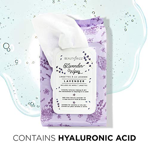 image for Beautyfrizz Lavender Face Cleansing Wipes - 120 pcs - Gentle Makeup Re
