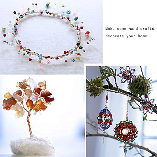 eZAKKA 14Pieces 0.3mm Jewelry Beading Wire Bare Copper Wire Rolls for Crafting Beading Jewelry Making, Mix Color
