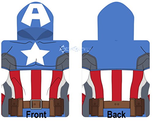 Disney Marvel Avengers Captain America Poncho Hooded Towel
