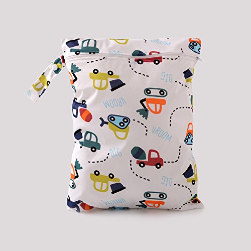 Baby Waterproof Zipper Bag Washable Reusable Baby Cloth Diaper Bag by BByu