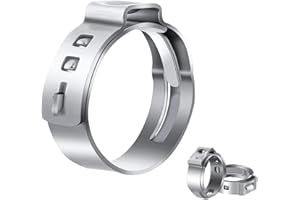 LAGWIUY 50 Pack 3/4 Inch Pex Crimp Rings, Stainless Steel Pex Cinch Clamp Rings, Premium Pex Clamp Rings for Pex Tubing Pipe Fittings Connection, Silver, 20.3-23.5mm Diameter