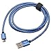 Onite 4 Pack of 1ft 3.3ft 6.6ft 10ft Braided Micro USB Charger Cable for LG Tribute HD Stylo 3 K7 K8, Samsung Galaxy J7 J5 S7 S6 S5, Note 3 4 5, Moto E G, Sony Xperia XA Ultra, BLU R1 Advance (Blue)
