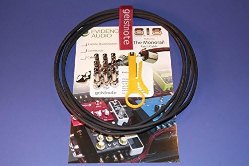 Evidence Audio The Monorail, Straight SIS (Solderless) Pedalboard Kit (20 Straight SIS plugs/20 feet, Black)