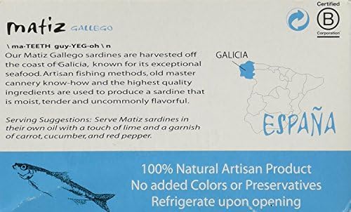 Matiz Gallego Sardines in Olive Oil, 4.2-Ounce Unit