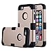 iPhone SE Case, Pandawell Hybrid Heavy Duty Shockproof Full-Body Protective Case with Dual Layer [Hard PC+ Soft Silicone] Impact Protection for Apple iPhone SE/iPhone 5 SE - Gold/Black