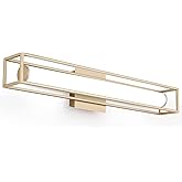 Lucalda 6000K Dimmable Bathroom Vanity Light, 26.2in Champagne Gold Bathroom Light Fixtures, 12W LED Lights Over Mirror, Acry