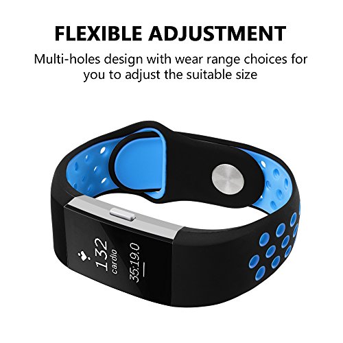 image for iGK Silicone Replacement Bands Compatible for Fitbit Charge 2, Adjusta