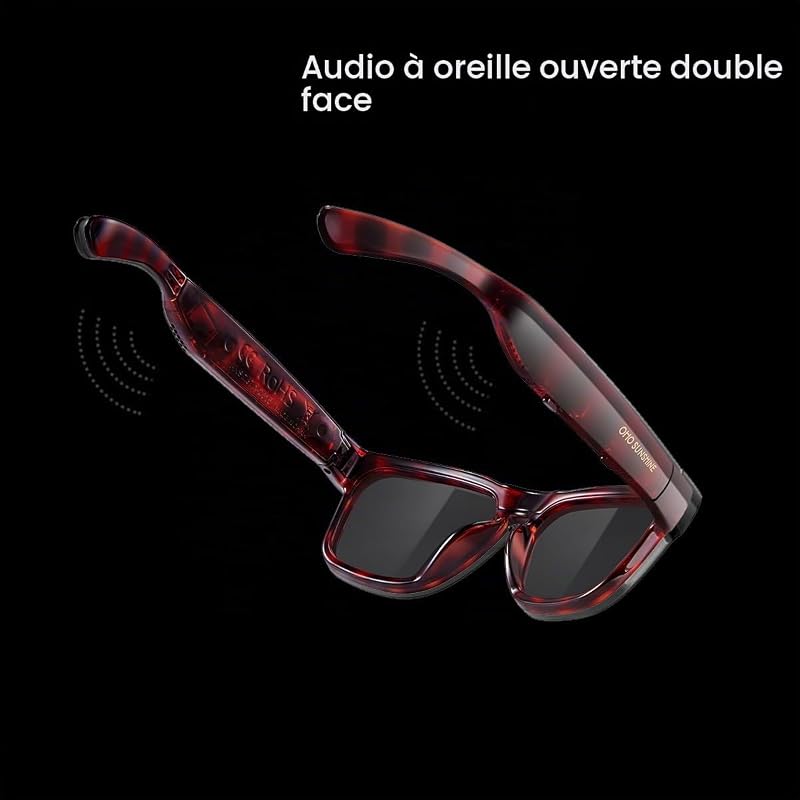 OhO Open Ear Smart Glasses, UV400 Z87.1 Lightweight Bluetooth Sunglasses