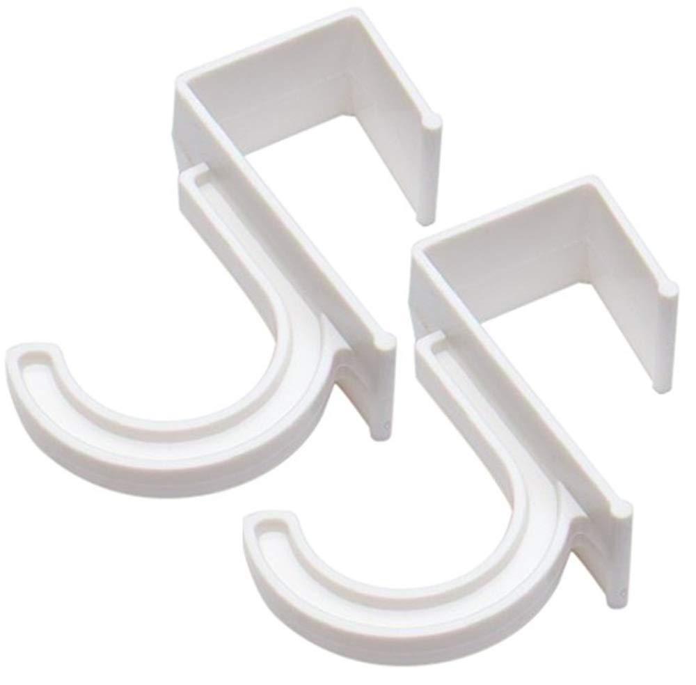 Merriway BH01840 (2 Pcs) Small Plastic Laundry Hanging Hook, Suitable for Doors up to 38mm Thick - Pack of 2 Pieces