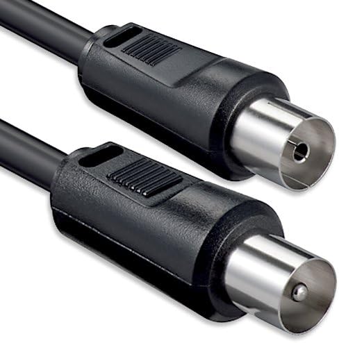 1aTTack Coaxial Connection Cable Antenna Cable Sat Cable F-Connector Coaxial Male to Coaxial Female Double-Shielded / Triple Shielded / Quadruple Shielded / 75 db / 85 db / 100 db / 110 db / 120 db / 125 db Koax schwarz St-Ku 75db 1,5 Meter