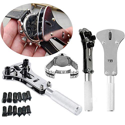 20PCS Watch Repair Kit Watch Disassembly Tool Professional Watch Repair Kit Tool Set with Carrying Case (Black)