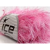 Pink Extra Long Eyelash Yarn Ice Luxurious Fun Fur 50gr 38yds 13273
