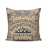 KEIBIKE Personalized Ouija Board Horror Movie European Square Decorative Pillowcases Design Zippered Throw Pillow Covers Cases 18x18 Inches One Sided