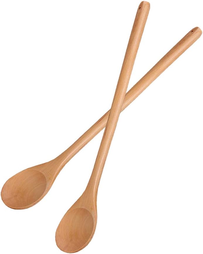Long Handled Spoon Wooden Cooking Mixing Stirring Multipurpose Spoon