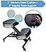 Sleekform Kneeling Posture Chair | Ergonomic Office Desk Knee Stool Relieving Back & Neck Pain | with Rollerblade Wheels & Adjustable Height | Backless Meditation Seat | 4