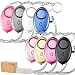 Safesound Personal Alarm Keychain, TOODOO 8Piece 130Db Safety Emergency Alarm with LED Safety & SOS Emergency Alarm Providing Powerful Safety & Property Assurance for Kids, Women primary