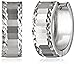 Amazon Essentials 14k White Gold Diamond-Cut Huggie Hoop Earrings, (previously Amazon Collection)