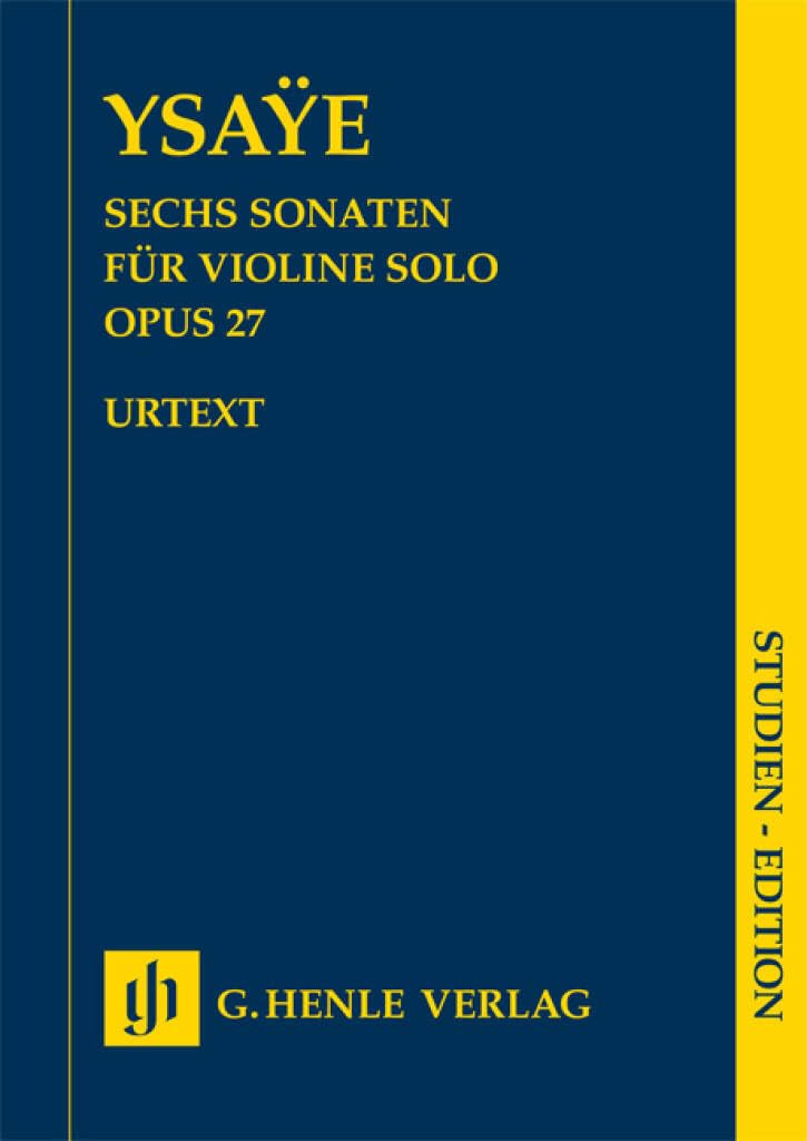 Six Sonatas for Violin solo op. 27 - Violin - Study Score - ( HN 9776 )