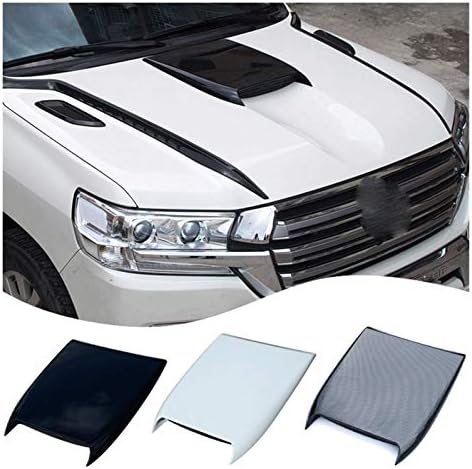 大規模セール ボンネットサイドフェンダー フードベントペアベントエアインテークスクープボンネットルーバースポイラートリムフィット感のためのランドクルーザー16 19ベントカバー取り入れグリル Color Look Carbon Fiber