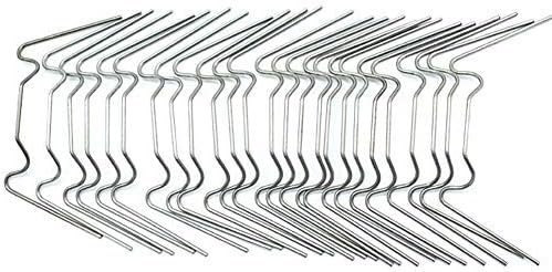 Set of Greenhouse Glass Glazing Clips Stainless Steel Glass Pane Fixing Clips Greenhouses Window Glazing Clips Spare Parts (100pcs "W" Wire Clips)