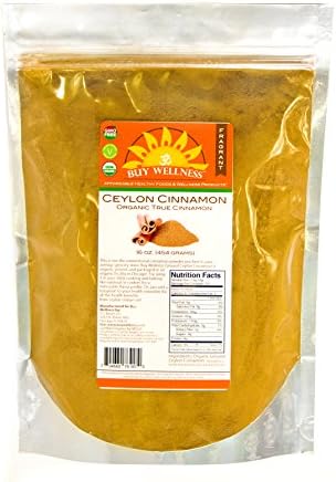Buy Wellness - Ceylon Cinnamon Powder, USDA Organic Cinnamon FRESH Organic Medicinal True Cinnamon - 1 lb