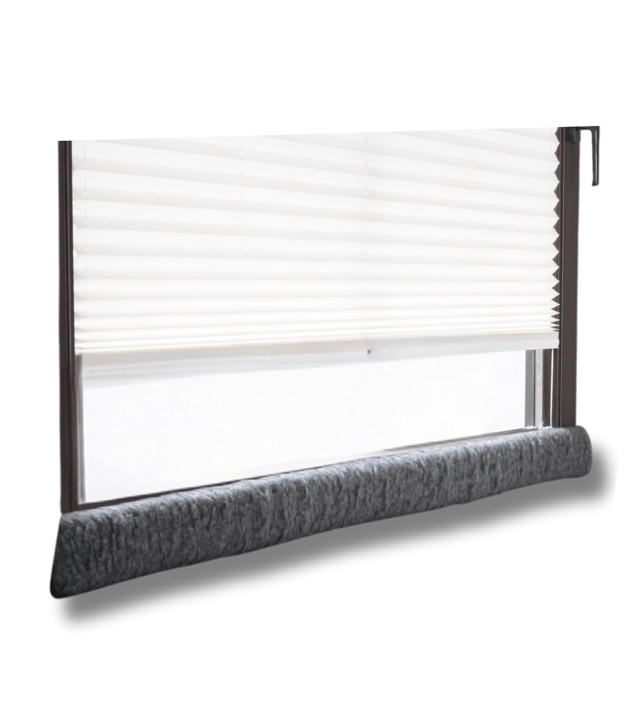 K. & N. Schurwolle 551 Schurwoll-Zugluftstopper für Fenster 150 cm, Anthrazit New Wool Draught Excluder for Windows Anthracite, Charcoal