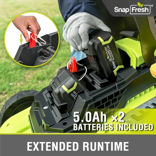 SnapFresh 40V 17” Brushless Lawn Mower – 2 x 5.0Ah Batteries Electric photo 12