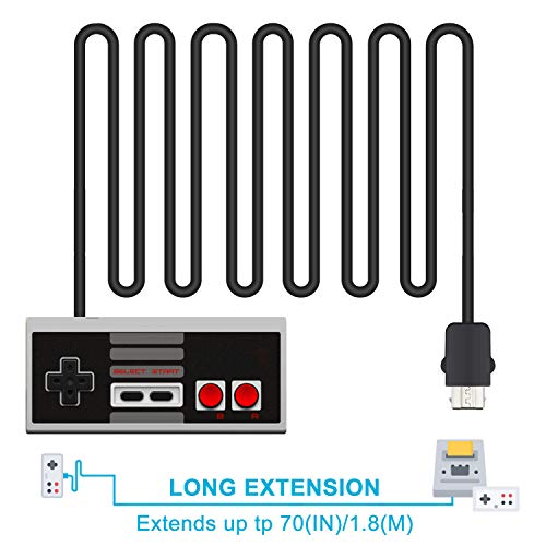Trvl Fielder RetroPad for NES Classic Mini - Wired Joypad/Gamepad/Controller with Extended 1.8m / 6 ft Model TRVL-3