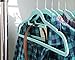 Juvale Teal Velvet Hangers - 50-Pack, 18 in, Slim Flocked Design - Cascading Adult Clothes Hangers & Space-Saving Closet Organizer for Shirts, Suits & Pants