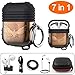 for Air Pod Holder Portable Anti-Lost Strap Silicone Case for AirPods (Sunset)