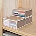1Storage Charcoal Fiber Clothing Organizer Bags, Breathable Material, 3pcs, Light Brown, 19