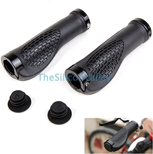 Ergonomic Rubber MTB Mountain Bike Bicycle Handlebar Grips Cycling Lock-On Ends