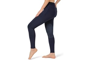 beroy Kids Horse Riding Knee-Patches Pants Girls Equestrian Front-Zip Breeches Legging with Pockets