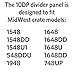 MidWest Homes for Pets Dog Crate Divider Panel for 48-inch Cages, Adjusts Living Space, Fits Midwest Models 1548, 1548DD, 1648, 1648DD, Black E-Coated, 10DP