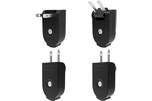 OFOAEEA Extension Cord Replacement Male Power Plug, 4 Pack Replacement Plug 2 Prong, Rotatable Electric Plugs, Lamp Plug Replacement, 250V/10A, for Small Appliances Power Strips Lamps DIY Craft, Black