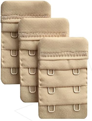 Chanie Women Pack of 3 Soft Comfortable 2 Hooks Bra Extender