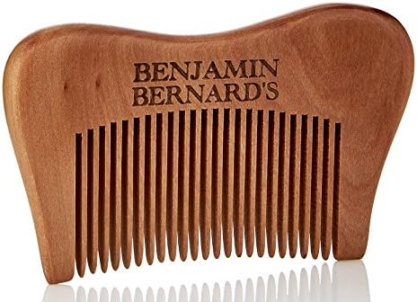 Superior Wooden Beard Comb by Benjamin Bernard: Anti-Static &amp; No Snag – Perfect for Beard Oils and Balms – 3.54in1.96in/9cm5cm
