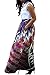 Asvivid Women's African Floral Print Maxi Skirts A Line Long Skirts with Pocket Medium Multi4