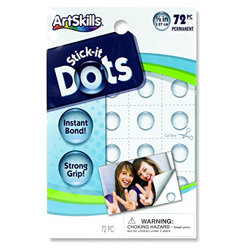 ArtSkills Quick Stick Dots, 1/2" Diameter, 72 Dots (PA-1278)