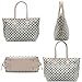 GOLD ANT Shoulder Bag for Women Classic Tote Bag Handbag with Removable Inner Pouch Cream Large