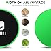 LYOU Exercise Sliders, Multi-Function Core Sliders: Dual Sided Exercise Disc for Enhancing Coordination of Whole Body, Perfect for Use on Carpet or Hard Floors (Green)