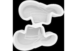 VONZK Car Freshie Mold Freshie Silicone Mold Total 3 1/2" L Each Cavity 1 3/4" L X 3" W X 1 1/4" H for Aroma Beads DIY Handmade Freshies Mould (Double Cowboy Hat)