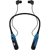 Podity Neckband Bluetooth Headphones, 1000H Extra Battery Life with Display Magnetic Earphones,Wireless Stereo Earbuds with Microphone, Waterproof in-Ear Headset for Sports/Workout/Office (Cyan Green)