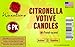 Waxations Citronella Votive Candles 15 Hour Burn Time Set of 6