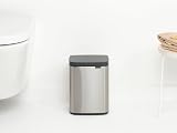 Brabantia Bo Waste Bin 4L Small Wall Mountable Soft Closing Lid Matt Steel view 8