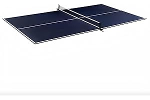 GENERIC Foldable Indoor Official Size Table Tennis Conversion Top Ping Pong Tabletop with Retractable Net and Premium EVA Foam Padding Easy Storage with Fold-Up Design Double Sided PVC Finish
