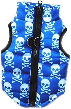 Pet Cold Weather Coat Daoroka Small Dog Cat Puppy Girl Boy Winter Outfit Jacket Warm Garment Fashion Cute Apparel (M, Blue2)